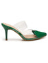 GNIST Love heart Transparent Green Heels